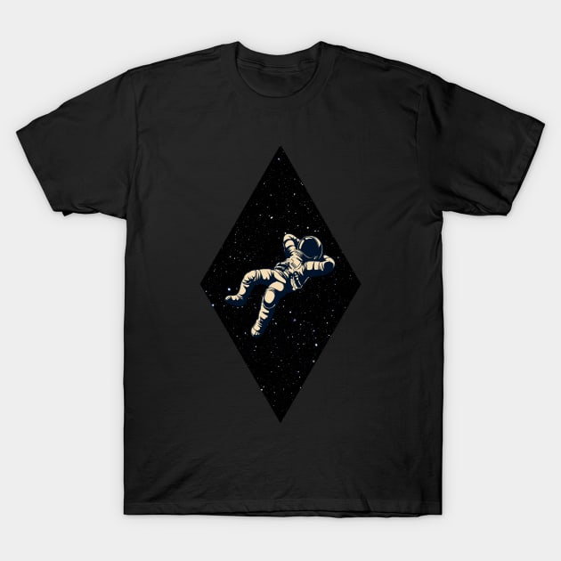 Minimalistic - Diamond stars with astronaut T-Shirt by Dabejo